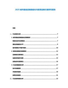 2025城市基礎(chǔ)設(shè)施智能化與智慧運維方案研究報告