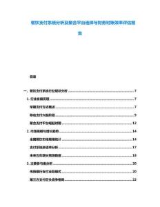 餐飲支付系統(tǒng)分析及聚合平臺選擇與財務(wù)對賬效率評估報告