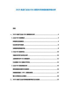 2025免漆門(mén)企業(yè)ESG表現(xiàn)與可持續(xù)發(fā)展評(píng)級(jí)分析