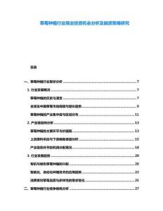 草莓種植行業(yè)商業(yè)投資機會分析及融資策略研究