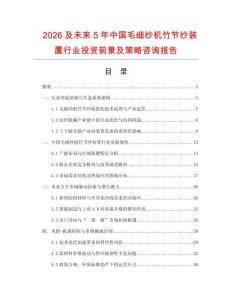 2026及未來5年中國毛細紗機竹節紗裝置行業投資前景及策略咨詢報告