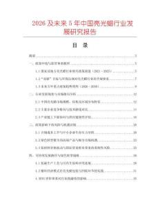 2026及未來5年中國亮光蠟行業發展研究報告
