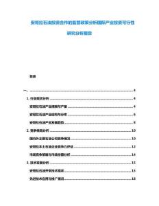 安哥拉石油投資合作的監(jiān)管政策分析國(guó)際產(chǎn)業(yè)投資可行性研究分析報(bào)告