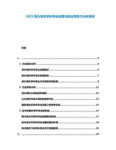 2025民辦高校學科專業(yè)設置與就業(yè)競爭力分析報告