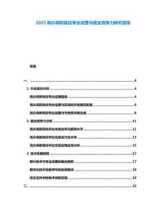 2025民辦高職院校專業(yè)設置與就業(yè)競爭力研究報告