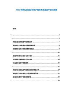 2025棉紡行業(yè)自動(dòng)化生產(chǎn)線技術(shù)改造及產(chǎn)業(yè)化發(fā)展
