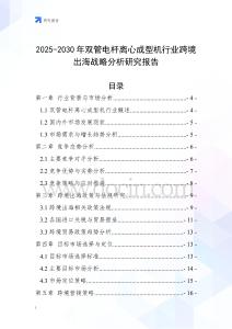 2025-2030年双管电杆离心成型机行业跨境出海战略分析研究报告