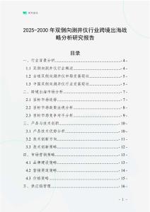 2025-2030年双侧向测井仪行业跨境出海战略分析研究报告