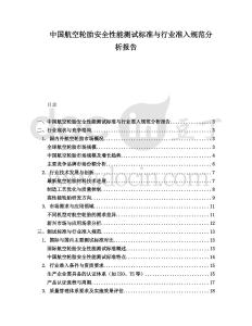 中國(guó)航空輪胎安全性能測(cè)試標(biāo)準(zhǔn)與行業(yè)準(zhǔn)入規(guī)范分析報(bào)告