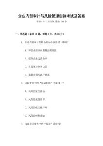 企業內部審計與風險管理實訓考試及答案