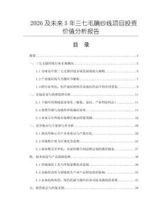 2026及未来5年三七毛腈纱线项目投资价值分析报告