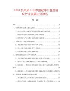 2026及未来5年中国程序升温控制仪行业发展研究报告