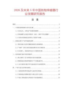 2026及未來5年中國鐵制伸縮器行業發展研究報告