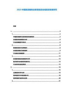 2025中國(guó)旅游服務(wù)業(yè)智慧旅游全域旅游發(fā)展研究