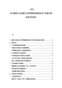 2025-2030德國(guó)工業(yè)機(jī)器人應(yīng)用領(lǐng)域拓展現(xiàn)狀及產(chǎn)業(yè)鏈升級(jí)發(fā)展分析報(bào)告