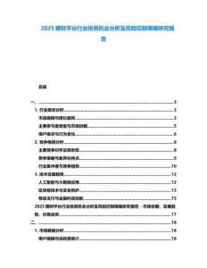 2025理財平臺行業投資機會分析及風險控制策略研究報告