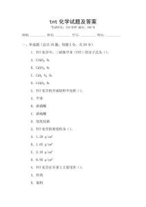 tnt化學試題及答案