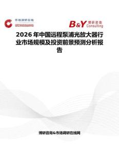 2026年中國遠(yuǎn)程泵浦光放大器行業(yè)市場規(guī)模及投資前景預(yù)測分析報告