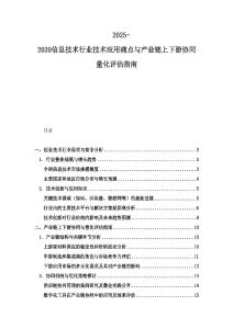 2025-2030信息技術(shù)行業(yè)技術(shù)應(yīng)用痛點與產(chǎn)業(yè)鏈上下游協(xié)同量化評估指南