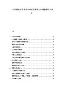 2026磁鐵行業主要企業競爭策略與市場份額分析報告