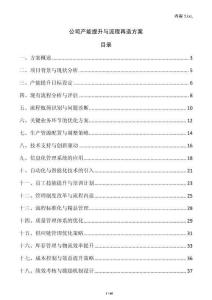 公司產能提升與流程再造方案