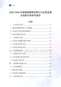 2025-2030年鏈霉素緩釋控釋片行業商業模式創新分析研究報告