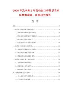 2026年及未來5年防偽封口標貼項目市場數據調查、監測研究報告