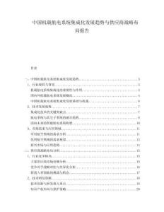 中國機(jī)載航電系統(tǒng)集成化發(fā)展趨勢與供應(yīng)商戰(zhàn)略布局報(bào)告