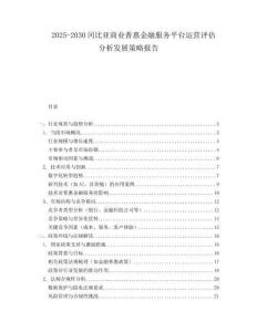 2025-2030岡比亞商業普惠金融服務平臺運營評估分析發展策略報告