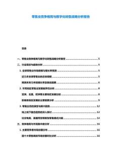 零售業競爭格局與數字化轉型戰略分析報告