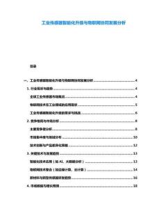工業(yè)傳感器智能化升級(jí)與物聯(lián)網(wǎng)協(xié)同發(fā)展分析