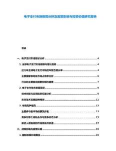 电子支付市场格局分析及政策影响与投资价值研究报告