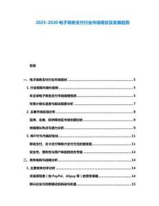 2025-2030电子商务支付行业市场现状及发展趋势