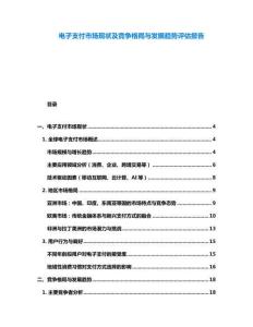 电子支付市场现状及竞争格局与发展趋势评估报告