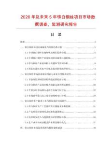 2026年及未來5年鋅白銅絲項目市場數據調查、監測研究報告