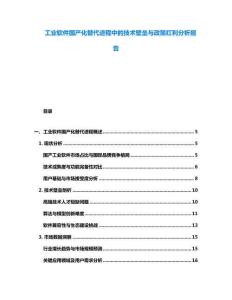 工業(yè)軟件國產(chǎn)化替代進(jìn)程中的技術(shù)壁壘與政策紅利分析報告