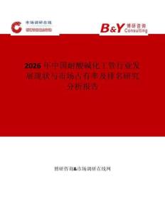 2026年中國耐酸堿化工管行業發展現狀與市場占有率及排名研究分析報告