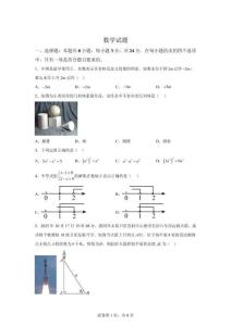 吉林长春市吉林大学附属中学2025-2026学年九年级下学期数学学情自测试题【可打印＋答案详解】