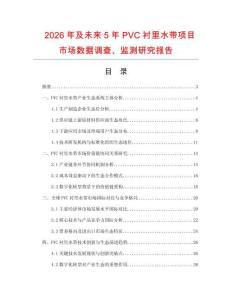 2026年及未來5年PVC襯里水帶項目市場數(shù)據(jù)調查、監(jiān)測研究報告