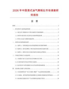 2026年中國港式油氣蒸鍋灶市場調(diào)查研究報告
