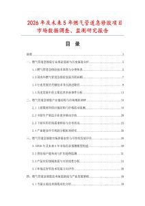 2026年及未來5年燃氣管道急修膠項目市場數據調查、監測研究報告