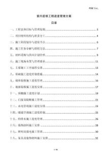 室內(nèi)裝修工程進(jìn)度管理方案