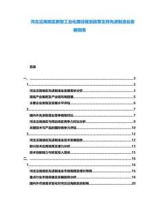 河北沿海地区新型工业化路径规划政策支持先进制造业发展指南