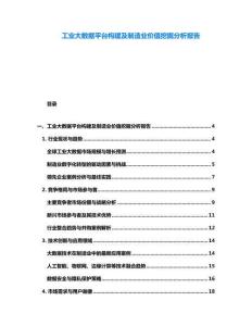 工業(yè)大數(shù)據(jù)平臺構(gòu)建及制造業(yè)價值挖掘分析報告