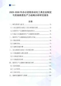 2025-2030年辦公流程自動(dòng)化工具企業(yè)制定與實(shí)施新質(zhì)生產(chǎn)力戰(zhàn)略分析研究報(bào)告