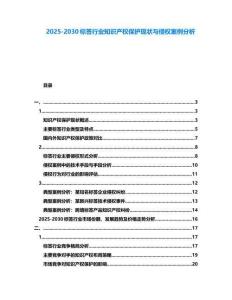 2025-2030標(biāo)簽行業(yè)知識(shí)產(chǎn)權(quán)保護(hù)現(xiàn)狀與侵權(quán)案例分析