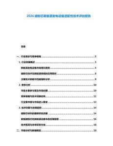 2026磁粉芯新能源發電設備適配性技術評估報告