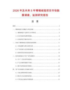 2026年及未來5年珊瑚絨毯項目市場數據調查、監測研究報告