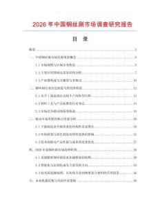 2026年中國銅絲刷市場調查研究報告