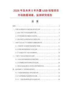 2026年及未來5年外置USB軟驅項目市場數據調查、監測研究報告